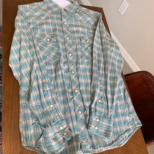 Fossil Pearl Snap Button Down